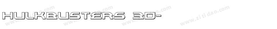 hulkbusters 3D字体转换